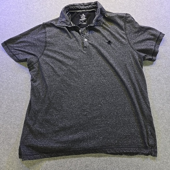 Rugby University Men's XL Heather Gray Polo Shirt Short Sleeve Cotton Blend - Picture 1 of 6